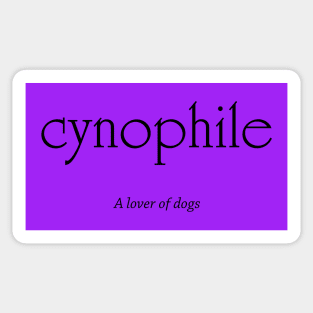 Cynophile - Dog Lover Sticker